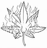 Weed Coloring Pages Printable Burning sketch template