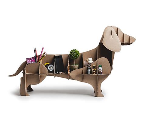 dachshund cardboard dog offers instant storage  ruining