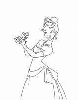 Princess Frog Coloring Pages Clips Movie sketch template