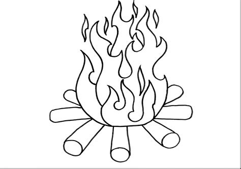 fire coloring pages printable  getdrawings
