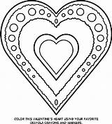 Heart Coloring Valentine Pages Crayola sketch template