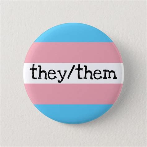 They Them Pronouns Transgender Pride 2 Inch Round Button Zazzle Ca