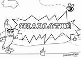 Charlotte Coloring Name Print Color Pages Names sketch template