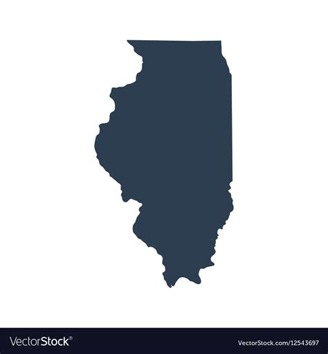 map    state illinois royalty  vector image