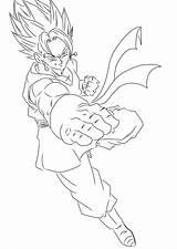 Vegito Dragon Vegetto Dbuc Saiyan Gogeta Dbz Vegitto Fusion Collab Goku Lineart sketch template
