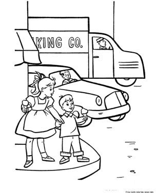 family touring car coloring pages  kidfree kids coloring page