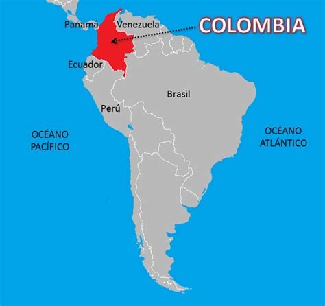 mapa de america ubicando a colombia
