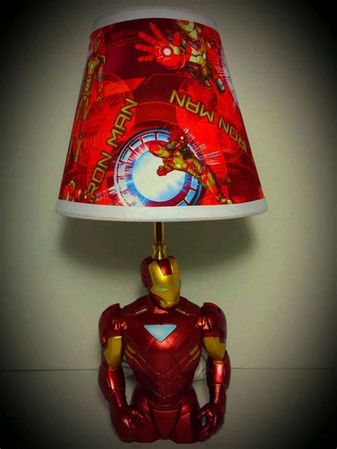 marvel avengers iron man lamp  lampshade  tall  ebay
