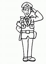Police Officer Coloring Pages Policeman Kids Colouring Drawing Clipart Color Clip Serve Man Cliparts Protect Print Woman Uniform People Professions sketch template