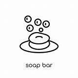 Soap Bar Icon Outline Illustration Hand Linear Vector Collection Simple sketch template