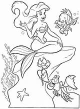 Mermaid Print Getcolorings H2o Decisive Flounder H20 Getdrawings sketch template