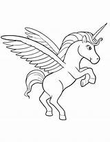 Coloring Unicorn Pegasus Pages Comments sketch template