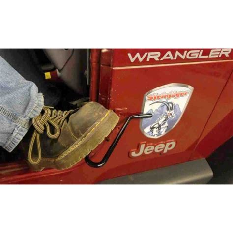 steinjager jeep wrangler tj foot rest kit   black