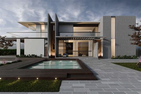 max realistic render house exterior ronen bekerman  architectural visualization