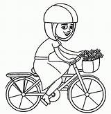 Bike Coloring Pages Riding Bmx Bicycle Printable Colouring Drawing Girl Transport Drawings Color Colour Getdrawings Popular Boys Getcolorings Basket sketch template