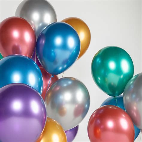 fissaly  stuks metallic chrome ballonnen met accessoires verjaardag feest decoratie