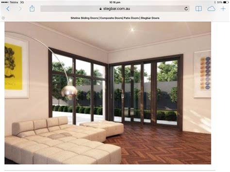lounge roomcovered deck aluminium windows doors  stegbar aluminium windows