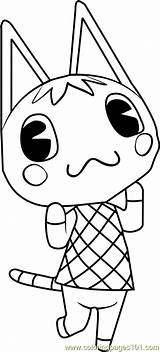Crossing Rosie Animalcrossing Getdrawings Excellent Coloringpages101 sketch template