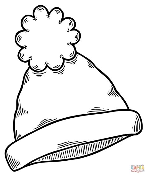 wool hat coloring page  printable coloring pages