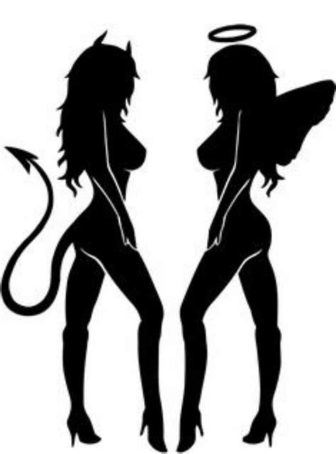 Angel Devil Girls Vinyl Decal