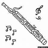 Bassoon Fagot Coloring Clipart Musical Pages Instruments Oboe Clip Para Color Colorear Instrumentos Dibujos Drawing Musicales Animated Instrument Online Musica sketch template