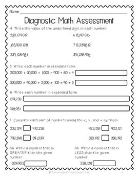 grade  ontario based diagnostic math assessment  teachinginawonderland