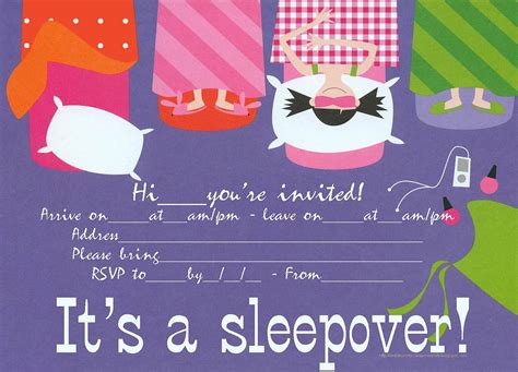 slumber party invitations  print invitation design blog