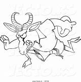 Springbok Cartoon Antelope Toonaday sketch template