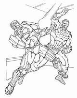 Coloring Iron Man Pages Fighting Anycoloring sketch template