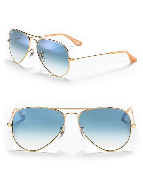 ray ban classic aviator sunglasses  blue  men goldblue lyst
