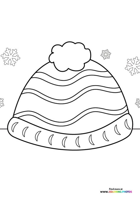 winter hat coloring pages  kids