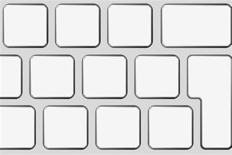 blank extended aluminum keyboard custom designed illustrations