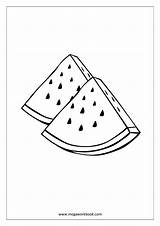 Watermelon Megaworkbook Vegetables sketch template