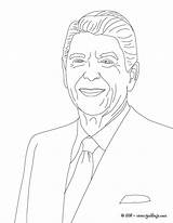 Reagan Ronald President Presidents Hellokids Línea Presidentes sketch template