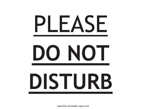 disturb sign printable
