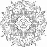 Coloring Mandalas Nature Dover Healing Doverpublications Coloriages Samples Therapy Matin Lumineux Martinchandra sketch template