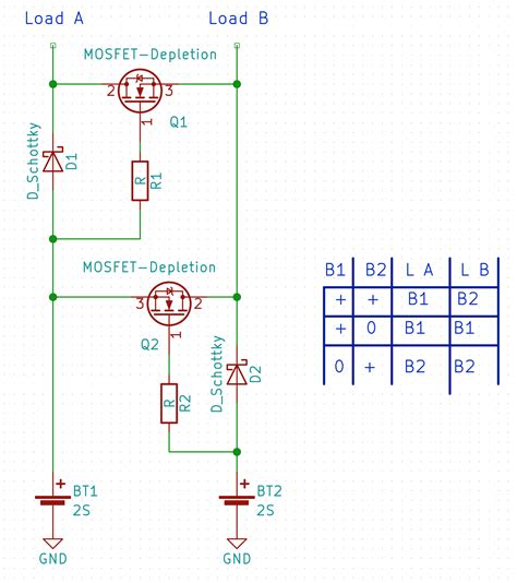 batteries dual power supply switching circuit electrical engineering stack exchange