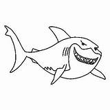 Shark Great Coloring Tale Reef Blacktip Drawing sketch template
