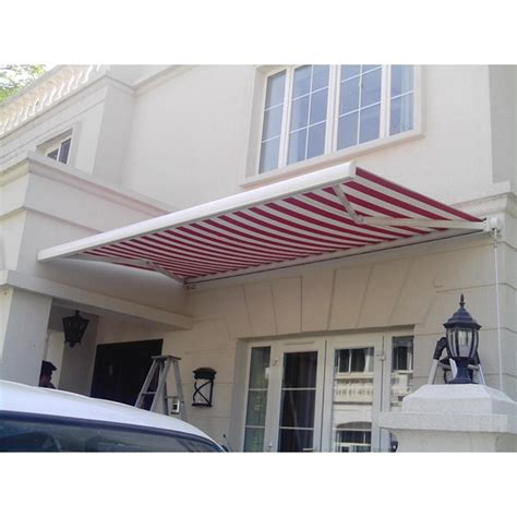 jasa kanopi awning gulung retractable kain sunbrella  rumah