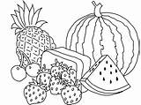 Fruit Coloring Pages Summer Printable Kids sketch template