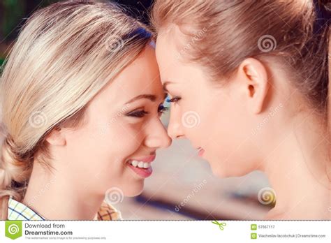 close up of lesbian couple outdoors stock image image of lifestyle relax 57667117