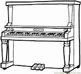 Piano Instruments Coloring Printable Pages Entertainment Colouring sketch template