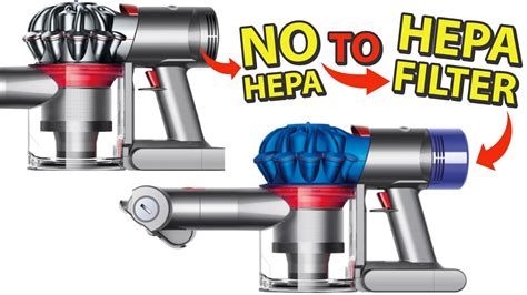 hepa filter conversion  dyson   cordless battery powered vacuum