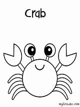 Crabe Crab Cangrejo Albumdecoloriages Picto Colorier sketch template