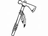 Indian Tomahawk Drawing Axe Vector Native American Clipart Hatchet Warrior Paintingvalley Feather Getdrawings sketch template