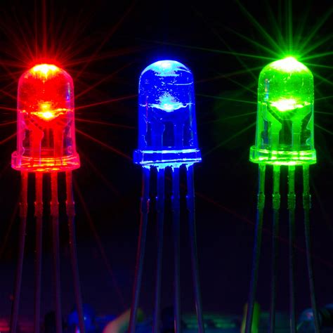 led waterclear redgreenblue rgb mm common cathode protostack