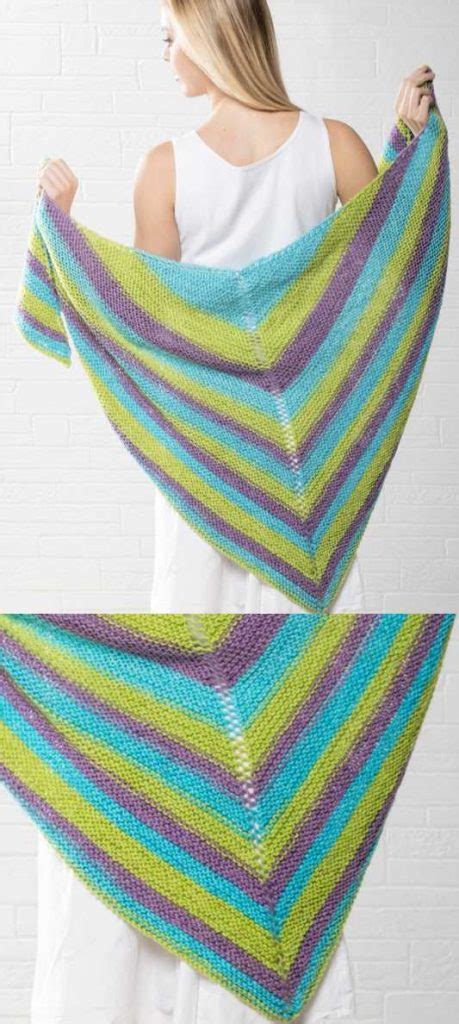 easy   triangle shawl knitting pattern