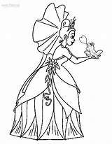 Tiana Coloring Princess Pages Frog Printable Kids Cool2bkids Drawing Color Getcolorings Getdrawings sketch template