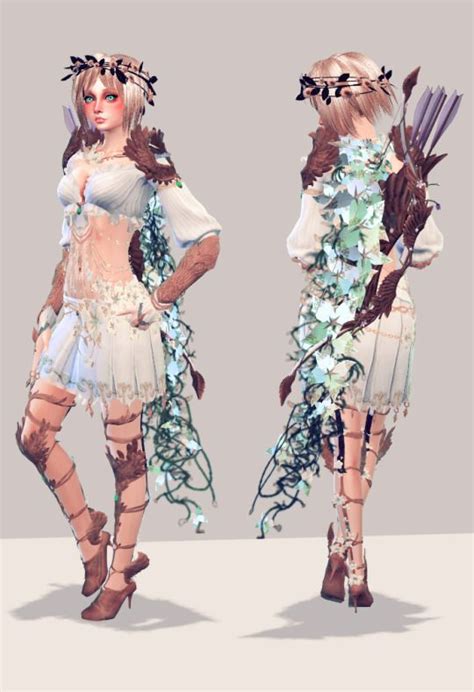 Karzalee Fantasy Costume Items Fullbody Outfit Bow