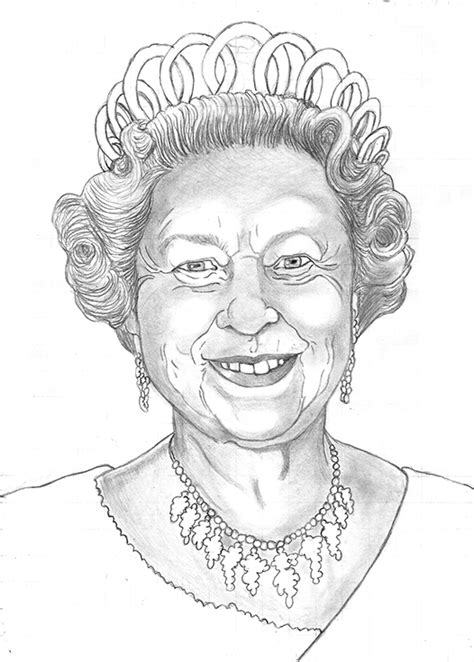 pencil drawing  queen elizabeth ii cgcreativeshop